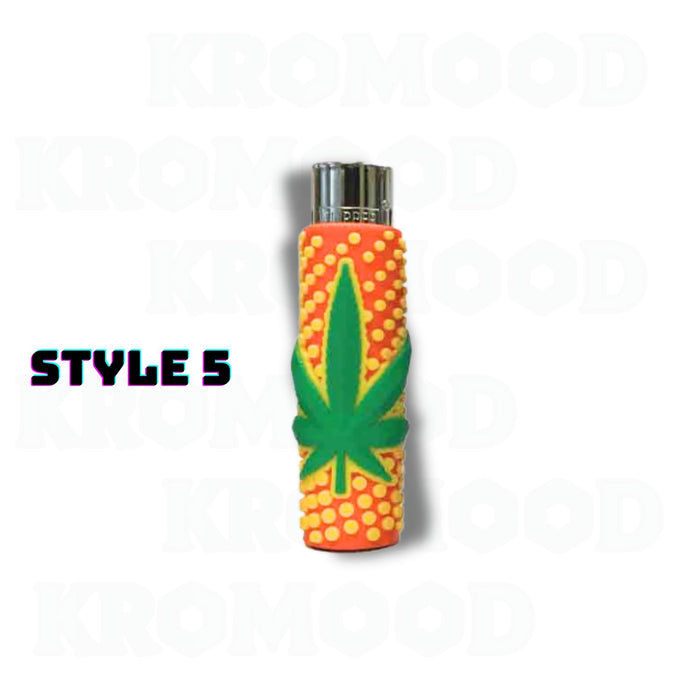 Briquets Clipper Pop Cover - Feuilles de Cannabis