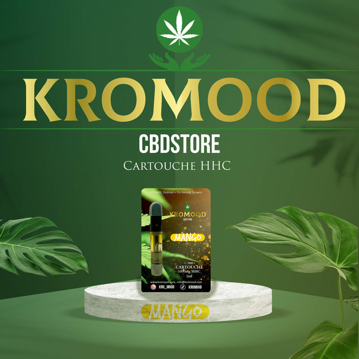 KroMood Cartouche (Dab Pen) de HHC - Mango - 95% HHC/1000MG - 1ML - 600 bouffées
