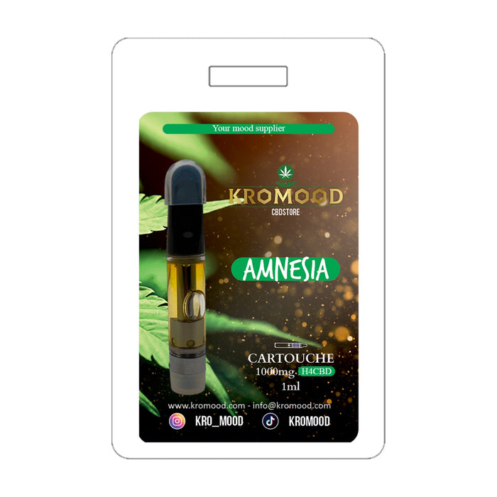 KroMood Cartridge (Dab Pen) van H4CBD - Amnesia - 95% H4CBD/1000MG - 1ML - 600 trekjes 