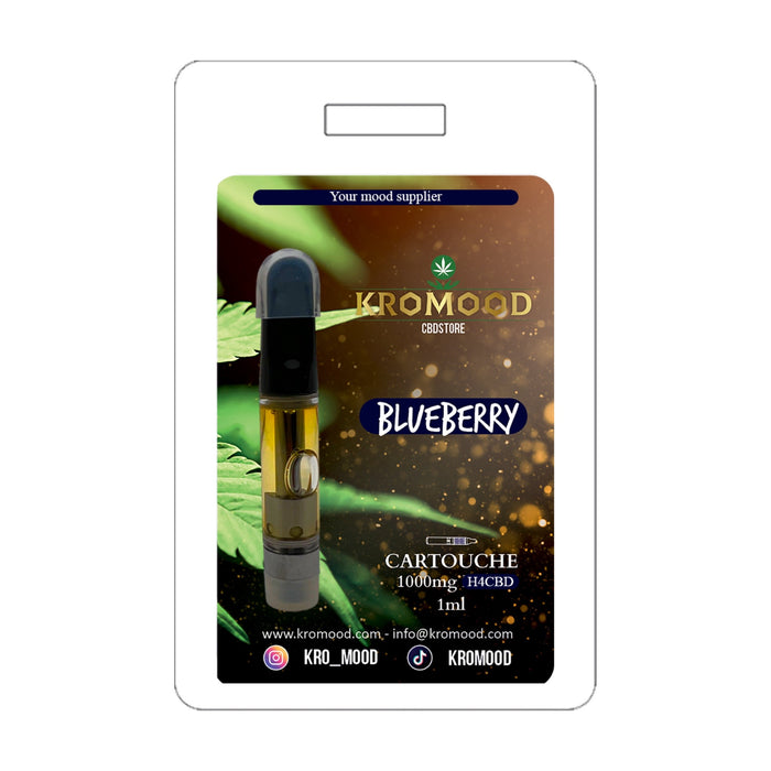 KroMood Cartridge (Dab Pen) van H4CBD - Blueberry - 95% H4CBD/1000MG - 1ML - 600 trekjes 