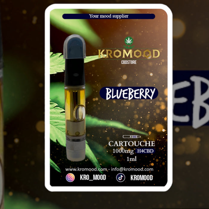KroMood Cartridge (Dab Pen) of H4CBD - Blueberry - 95% H4CBD/1000MG - 1ML - 600 puffs 