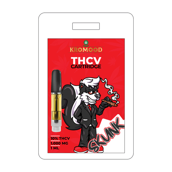 KroMood Cartridge (Dab Pen) of THCV - Skunk - 10% THCV/1000MG - 1ML - 600 puffs