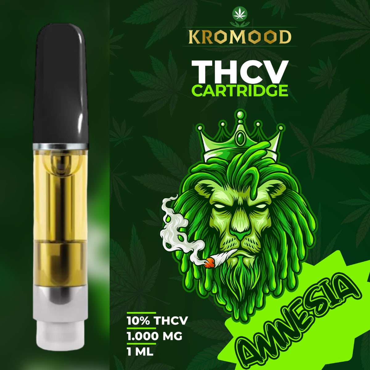 KroMood Cartouche (Dab Pen) De THCV - Amnesia - 10% THCV/1000MG - 1ML