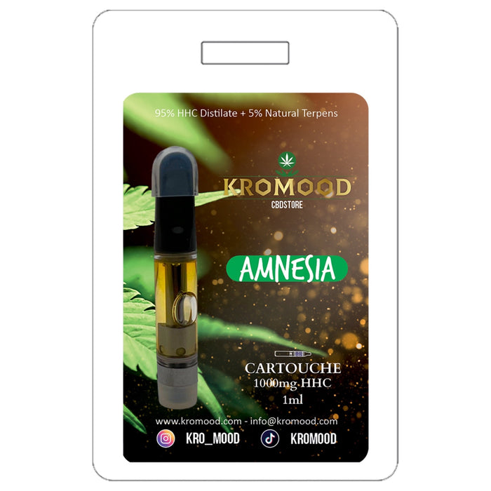 KroMood Cartridge (Dab Pen) van HHC - Amnesia - 95% HHC/1000MG - 1ML - 600 trekjes