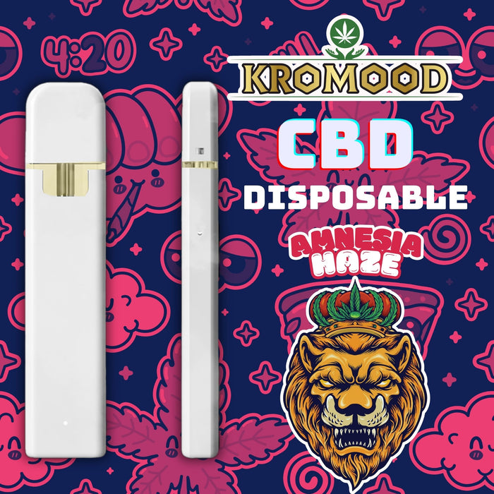 KroMood Puff Jetable - Amnesia Haze - CBD 70% - 1ML - 600 bouffées