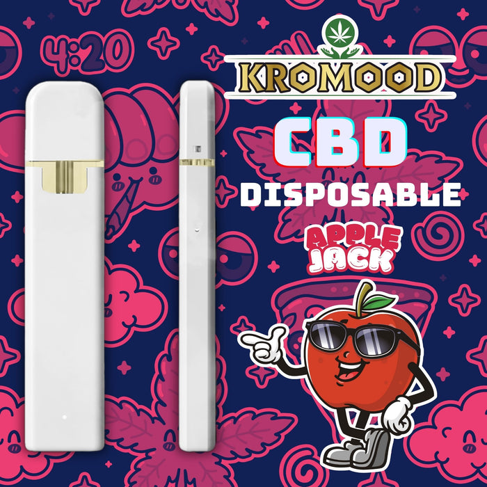 KroMood Puff Jetable - Apple Jack - CBD 70% - 1ML - 600 bouffées