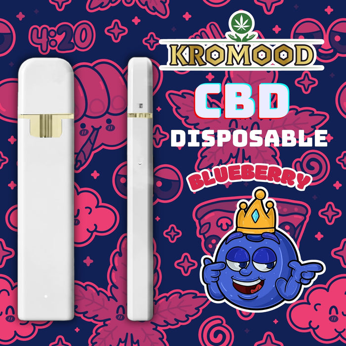 KroMood Puff Jetable - Blueberry - CBD 70% - 1ML - 600 bouffées