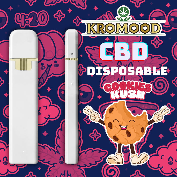 KroMood Puff Jetable - Cookies Kush - CBD 70% - 1ML - 600 bouffées