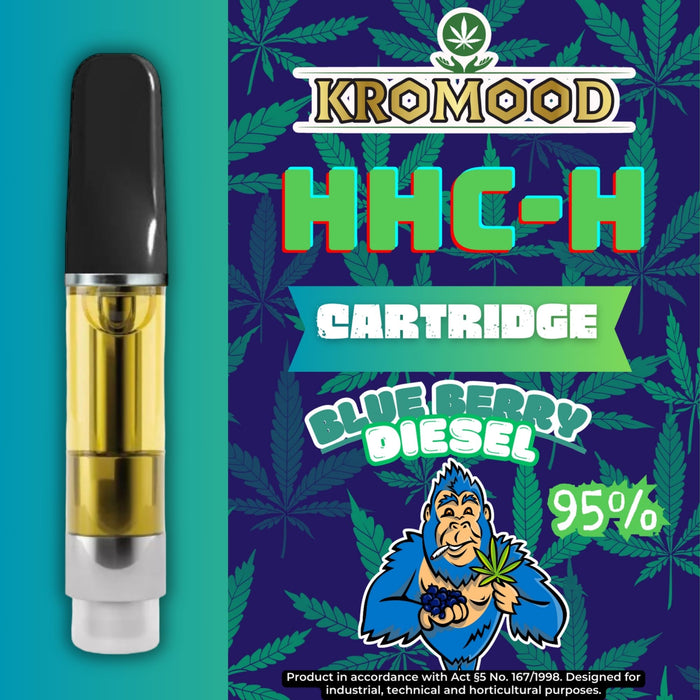 KroMood Cartouche (Dab Pen) de HHC-H - Blue Berry Diesel - 95% HHC-H - 1ML - 600 bouffées