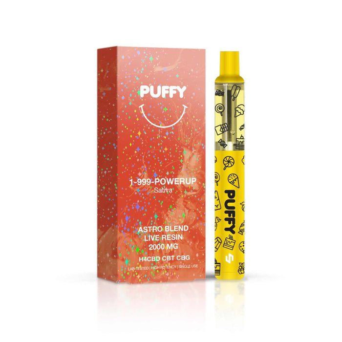 Puffy Puff Jetable - 1-999-POWERUP - (Astro Blends) Sativa - H4CBD/CBT/CBG/2000MG - Live Resin - 800 bouffées