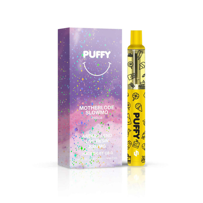 Disposable Puffy Puff - Motherlode Slowmo - (Astro Blends) Indica - H4CBD/CBT/CBG/2000MG - Live Resin - 800 puffs