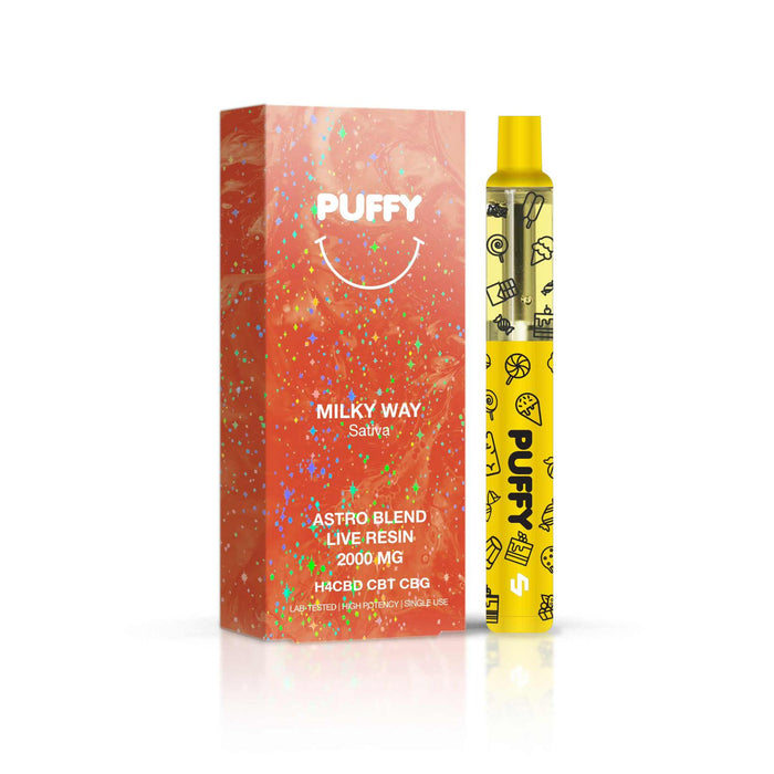 Disposable Puffy Puff - Milky Way - (Astro Blends) Sativa - H4CBD/CBT/CBG/2000MG - Live Resin - 800 puffs