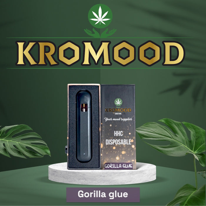 KroMood Puff Jetable HHC - Gorilla Glue : Nouvelle Génération, 95% HHC/1000MG, 600 Bouffées, Technologie Puff CCELL