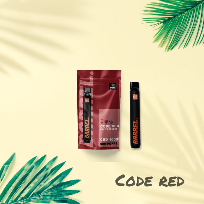 Marie Jeanne - Puff/Pods Jetable CBD - Barrel CODE RED - 1000MG - 600 Bouffées