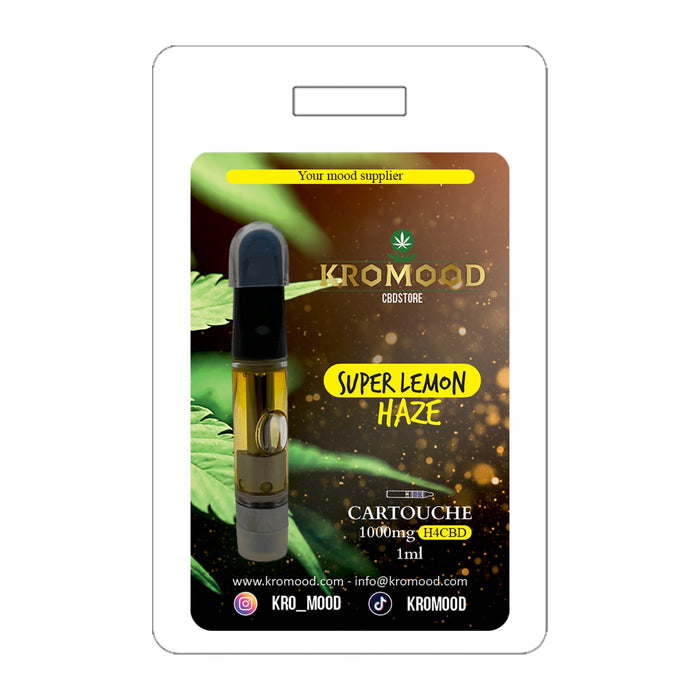 KroMood Cartouche (Dab Pen) de H4CBD - Super Lemon Haze - 95% H4CBD/1000MG - 1ML - 600 bouffées