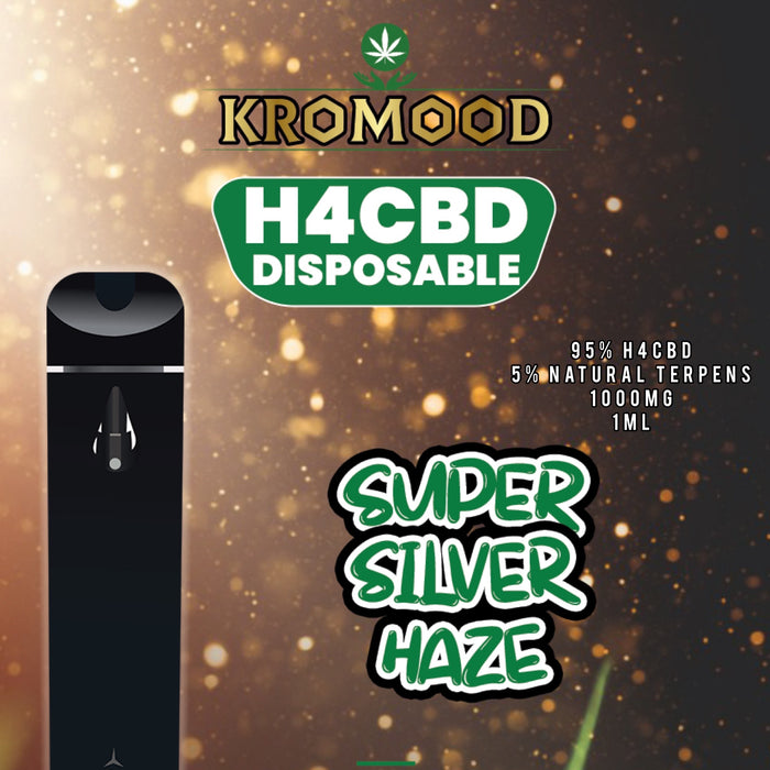 KroMood Disposable Puff - Super Silver Haze - 95% H4CBD/1000MG - 1ML - 600 puffs 