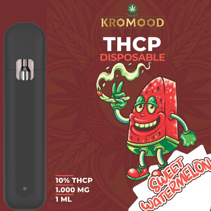 KroMood Disposable Puff - Sweet Watermelon - 10% THCP/1000MG - 1ML - 600 puffs, CCELL Puff Technology