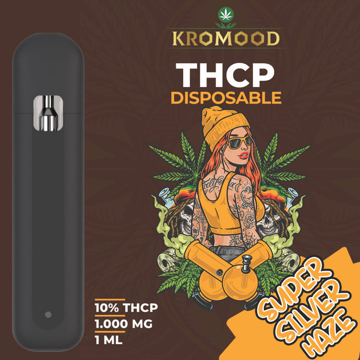 KroMood Puff Jetable - Super Silver Haze - 10% THCP/1000MG - 1ML - 600 bouffées, Technologie Puff CCELL