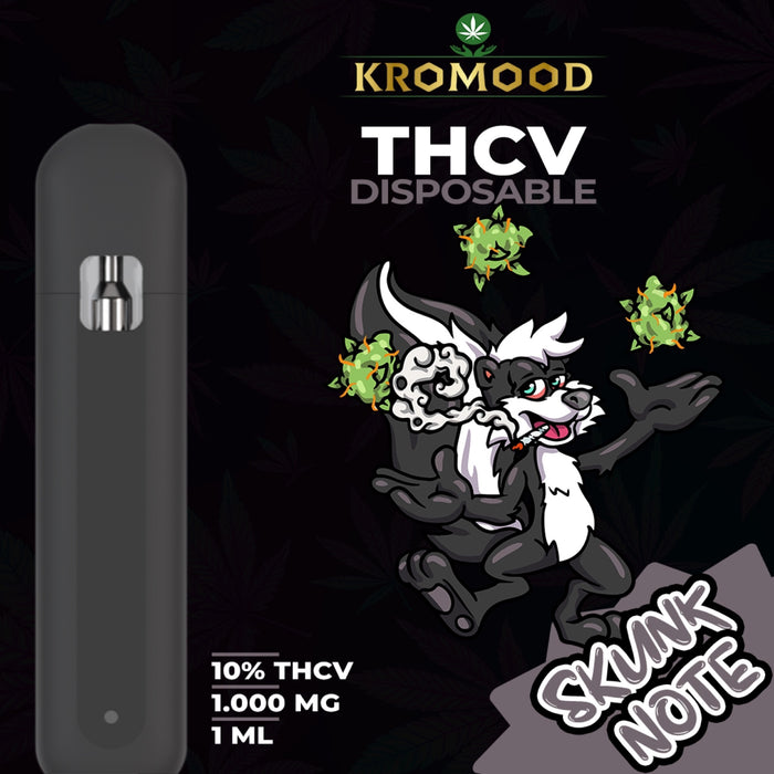 KroMood Disposable - Skunk Note : Nieuwe Generatie - 10% THCV/1000MG - 1ML - 600 trekjes, CCELL Puff Technologie