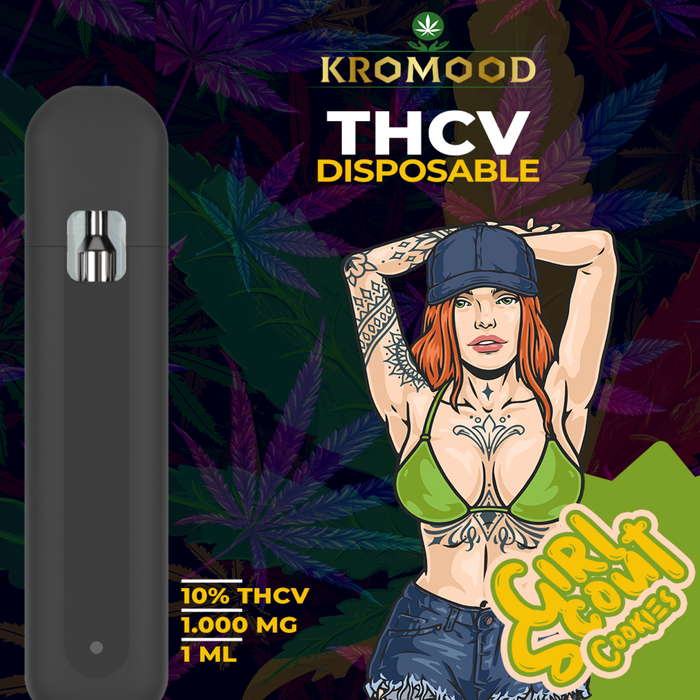 KroMood Disposable - Girl Scoot Cookies - 10% THCV/1000MG - 1ML - 600 trekjes