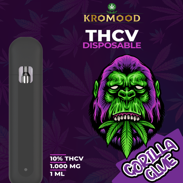 KroMood Disposable Puff - Gorilla Glue: New Generation, 10% THCV/1000MG - 1ML - 600 puffs, CCELL Puff Technology