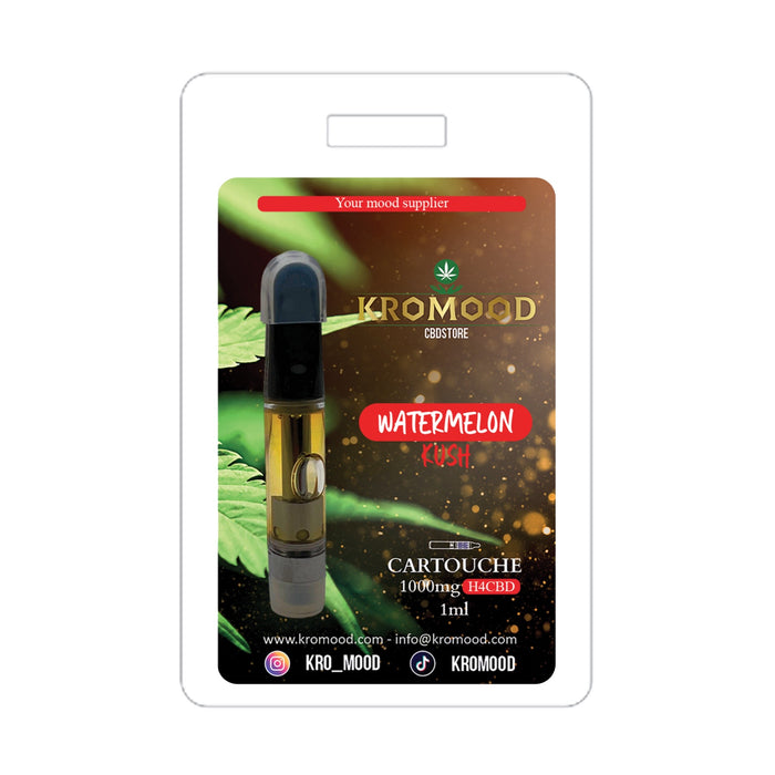 KroMood Cartridge (Dab Pen) van H4CBD - Watermelon Kush - 95% H4CBD/1000MG - 1ML - 600 trekjes 