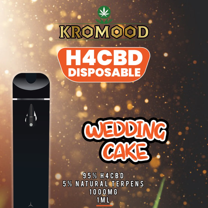 KroMood Puff Jetable - Wedding Cake - 95% H4CBD/1000MG - 1ML - 600 bouffées